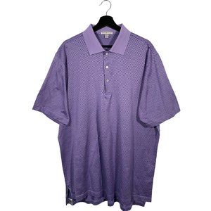 Peter Millar Summer Comfort Purple Golf Polo Size XL